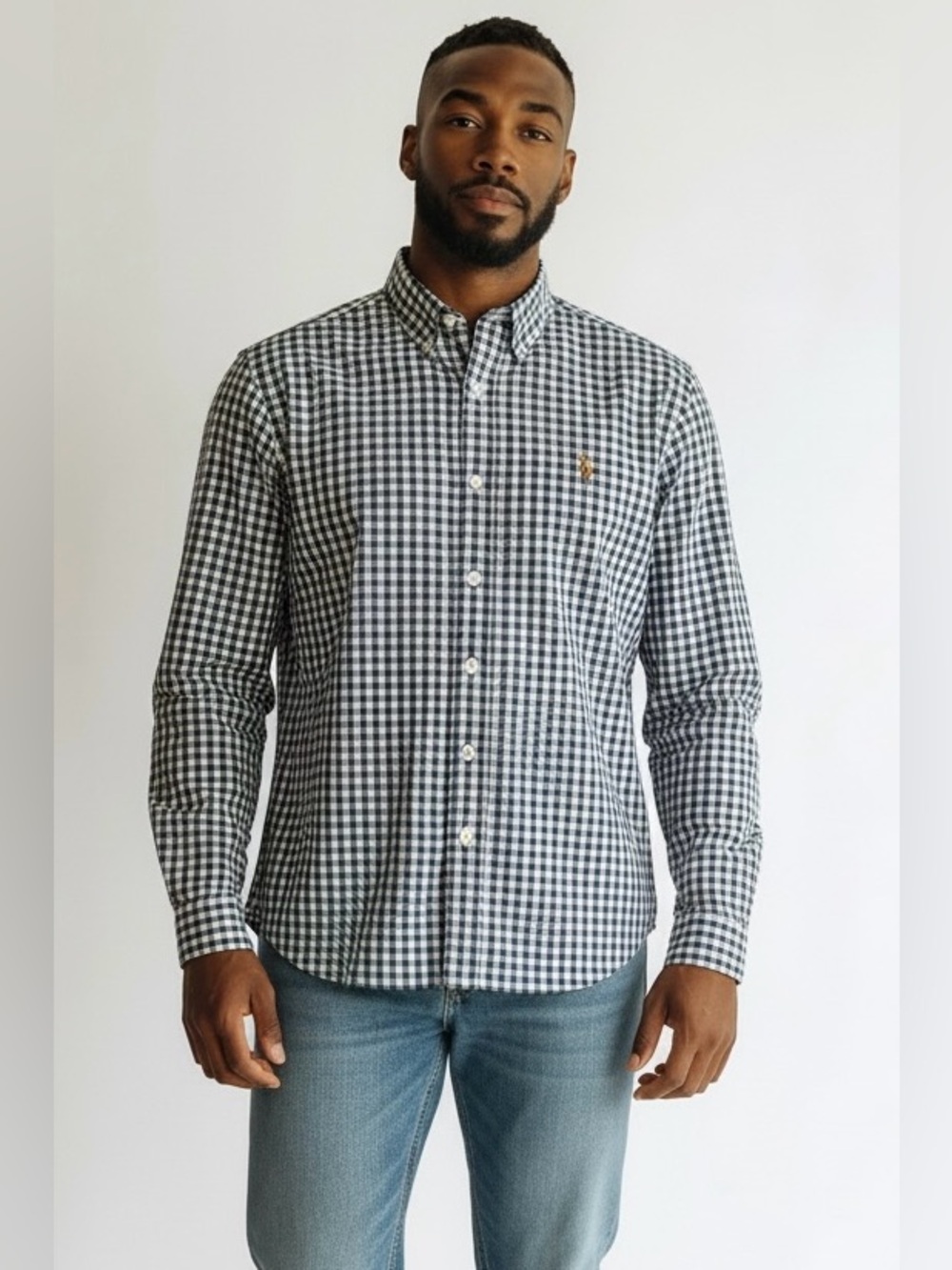 Polo Ralph Lauren Classic Fit Gingham Button-Down Shirt – Size Medium